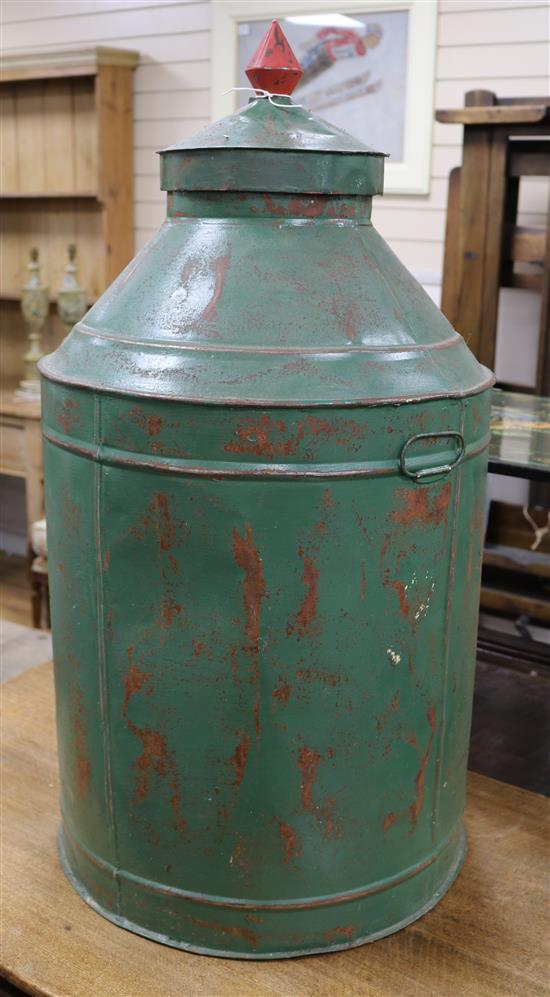 A large tea storage tin